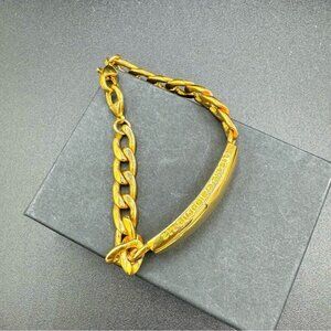 LCI Liz Claiborne Goldtone ID Bracelet